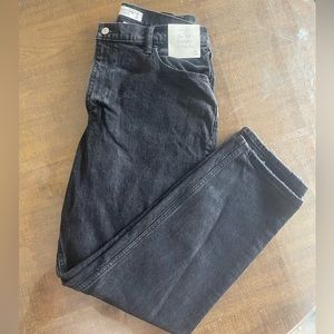 Abercrombie & Fitch Curve Love 90’s Straight Ultra High Rise Black Jeans 32 14R